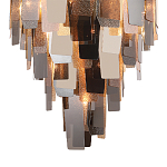 Люстра с многослойными стеклянными панелями янтарного и дымчатого цвета Textured Glass Chandelier варинант исполнения - 2 | Loft Concept в Челябинске