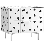 Тумба белая с рисунком Grande Graphspots варинант исполнения - 1 | Loft Concept в Челябинске