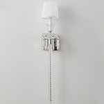 Бра с белым текстильным абажуром и хрустальными подвесками с декоративной кисточкой Lustre Reverie варинант исполнения - 7 | Loft Concept в Челябинске