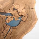 Кофейный стол со столешницей из орехового дерева и эпоксидной смолы Clem Coffee Table варинант исполнения - 2 | Loft Concept в Челябинске