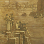 Обои ручная роспись Views of Italy Sepia варинант исполнения - 1 | Loft Concept в Челябинске