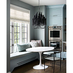 Люстра черная с несколькими ярусами деревянных палочек Bright Wooden Chandelier варинант исполнения - 5 | Loft Concept в Челябинске