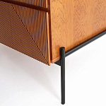 Шкаф с геометрическим рисунком на дверцах Anders Dark Wood варинант исполнения - 5 | Loft Concept в Челябинске