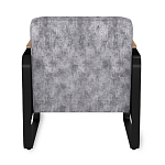 Кресло серый велюр с жесткими подлокотниками на полозьях Ashton варинант исполнения - 4 | Loft Concept в Челябинске