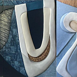 Арт-объект ручной работы Blue Abstraction из 4-х панелей варинант исполнения - 3 | Loft Concept в Челябинске