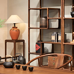 Стеллаж деревянный с полками для хранения Moon Walnut Furniture варинант исполнения - 4 | Loft Concept в Челябинске