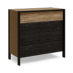 Комод 4 ящика с подсветкой на рельефном фасаде Warm Industrial варинант исполнения - 2 | Loft Concept в Челябинске