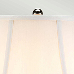 Настольная лампа с фарфоровым основанием с декоративным орнаментом и белым абажуром на темной круглой подставке Elstead Lighting варинант исполнения - 12 | Loft Concept в Челябинске