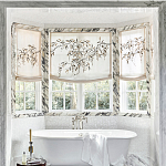 Обои с вышивкой ручной работы Moonlit Garden Original colourway on muslin варинант исполнения - 1 | Loft Concept в Челябинске