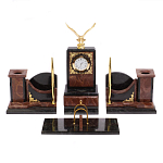 Настольный письменный набор из лемезита и змеевика с декором в виде Орла в подарочной упаковке Successful Leader варинант исполнения - 1 | Loft Concept в Челябинске