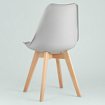 Стул с основой из пластика и мягким сиденьем Arvika Grey варинант исполнения - 4 | Loft Concept в Челябинске