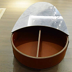 Дизайнерский журнальный стол овальной формы с открывающейся столешницей Caleb Coffee Table варинант исполнения - 1 | Loft Concept в Челябинске