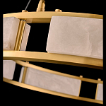 Люстра в виде кольца из натурального камня Golden Alavastor варинант исполнения - 4 | Loft Concept в Челябинске