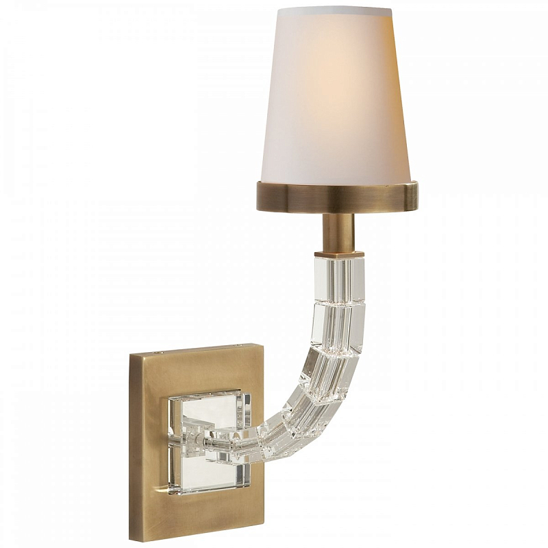 Бра ONE LIGHT WALL SCONCE Латунь Прозрачный Бра ONE LIGHT WALL SCONCE Латунь Прозрачный в Челябинске | Loft Concept