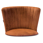 Стул с мягкой оранжевой обивкой из велюра и подъемно-поворотным механизмом на черных колесиках Harper Orange варинант исполнения - 3 | Loft Concept в Челябинске