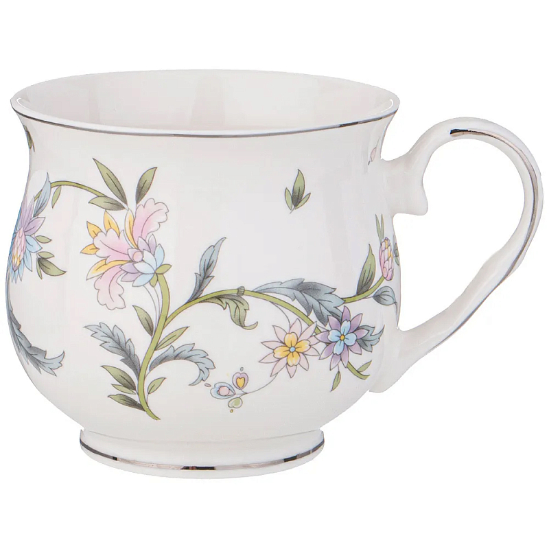 Кружка из фарфора с цветочным принтом 480 мл Tea Flower Set Мульти в Челябинске | Loft Concept 