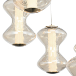 Люстра светодиодная с стеклянными волнообразными плафонами Amphora of Light варинант исполнения - 5 | Loft Concept в Челябинске