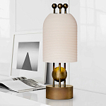 Настольная лампа в виде фонаря с белым фактурным абажуром Echoes of Light варинант исполнения - 2 | Loft Concept в Челябинске