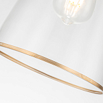 Подвесной светильник золотого цвета с колоколообразным стеклянным плафоном и декоративным элементом Elstead Lighting варинант исполнения - 3 | Loft Concept в Челябинске