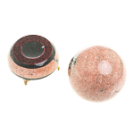 Шар декоративный на подставке из натуральных камней Змеевик и Мрамор Розовый Natural Stone Spheres 10.5 см варинант исполнения - 2 | Loft Concept в Челябинске