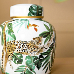 Ваза с крышкой фарфоровая с ручной росписью Leopard Collection  варинант исполнения - 3 | Loft Concept в Челябинске