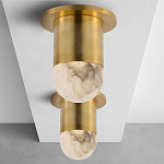 Потолочный светильник светодиодный с плафоном из натурального камня Purgatory варинант исполнения - 3 | Loft Concept в Челябинске