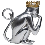 Статуэтка обезьяна в короне серебряная Golden Monkey варинант исполнения - 2 | Loft Concept в Челябинске