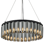 Люстра со стеклянными цилиндрическими плафонами Luminous Cylinders Smoky Round варинант исполнения - 3 | Loft Concept в Челябинске