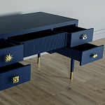 Письменный стол с 4-мя ящиками Elsa Dreams Blue варинант исполнения - 4 | Loft Concept в Челябинске