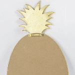 Зеркало овальной формы с золотистой рамкой и декоративной верхушкой в виде ананаса Pineapple Shine  варинант исполнения - 5 | Loft Concept в Челябинске