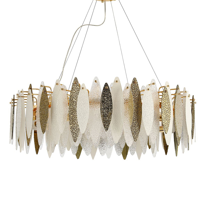 Люстра Monaghan Chandelier 10 Белый Золотой Люстра Monaghan Chandelier 10 Белый Золотой в Челябинске | Loft Concept