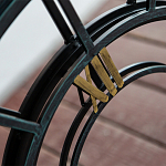 Зеркало настенное в чёрной металлической раме в виде часов Mirror Tower Clock варинант исполнения - 4 | Loft Concept в Челябинске