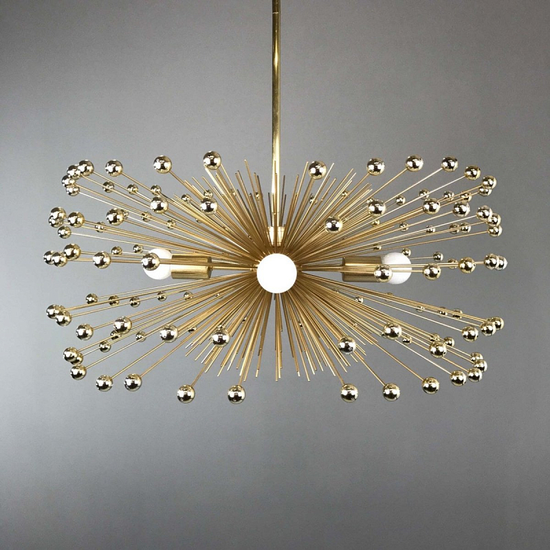 Люстра Gold Beaded Urchin Chandelier Lighting Золотой Люстра Gold Beaded Urchin Chandelier Lighting Золотой в Челябинске | Loft Concept