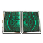 Портсигар на 10 сигарет с газовой зажигалкой из натурального камня Малахит Stone Cigarettes Cases варинант исполнения - 4 | Loft Concept в Челябинске