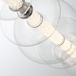 Подвесной светильник линейный с прозрачными стеклянными шарами разного диаметра Eurofase варинант исполнения - 6 | Loft Concept в Челябинске