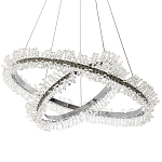 Люстра два кольца с хрустальным декором Rowan Crystal Ring Horizontal Chrome Chandelier варинант исполнения - 1 | Loft Concept в Челябинске