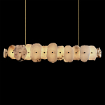 Подвесной светильник с фигурными элементами из белого алебастра Cryptocrystalline Stone варинант исполнения - 8 | Loft Concept в Челябинске