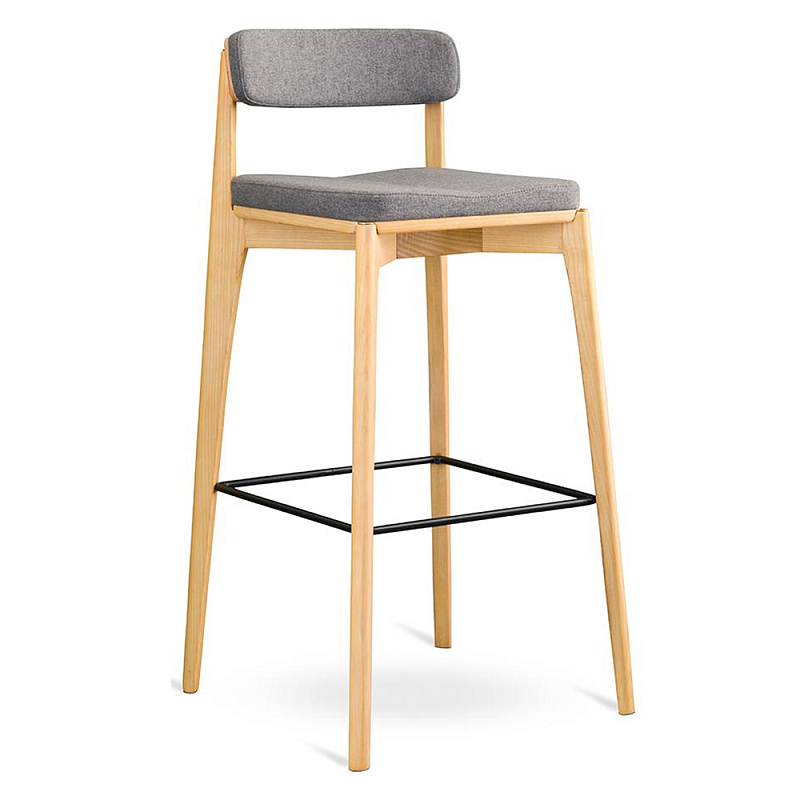 Барный стул из массива ясеня Elegant Ash Shape Ясень Серый Бежевый Барный стул из массива ясеня Elegant Ash Shape Ясень Серый Бежевый в Челябинске | Loft Concept