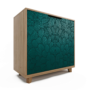 Комод бирюзовый с орнаментом Fern Brian