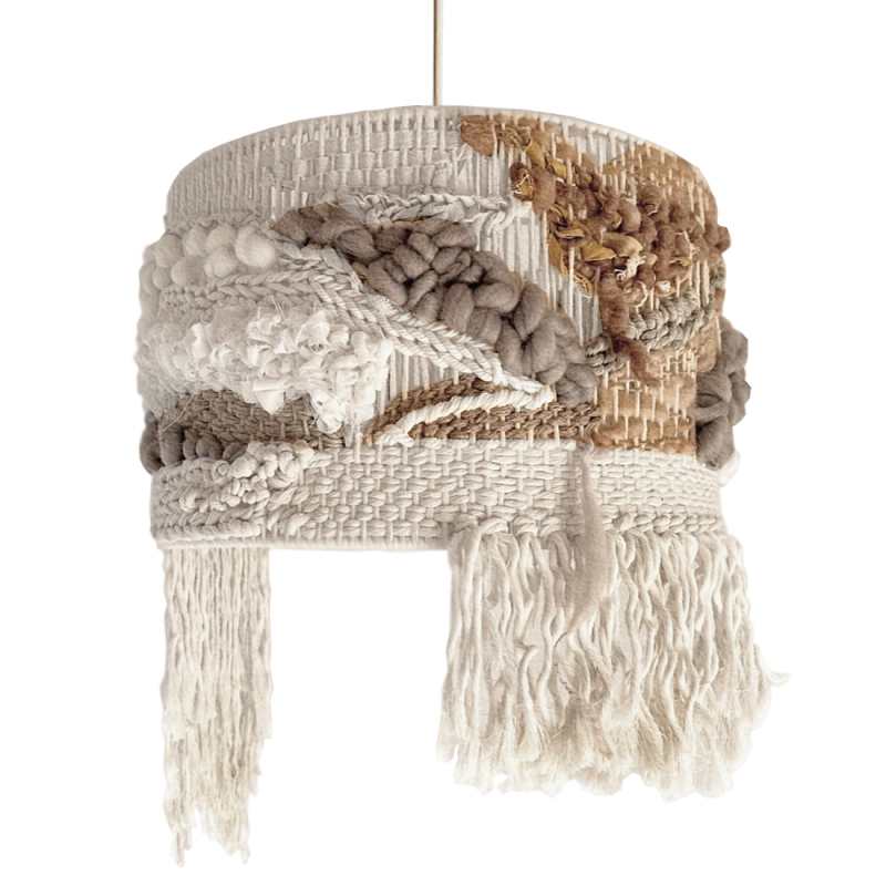 Светильник вязаный природной формы  Терракотовый ivory ( слоновая кость ) в Челябинске | Loft Concept 