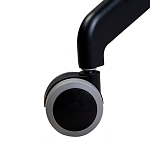 Стул с мягкой синей обивкой из велюра и подъемно-поворотным механизмом на черных колесиках Harper Blue варинант исполнения - 7 | Loft Concept в Челябинске