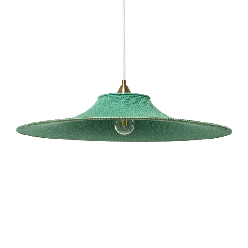 Подвесной вязаный зеленый светильник «Токио»  Зеленый в Челябинске | Loft Concept 
