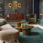 Бра с мраморным декором Marble Brass Laurel Wall Lamp варинант исполнения - 2 | Loft Concept в Челябинске