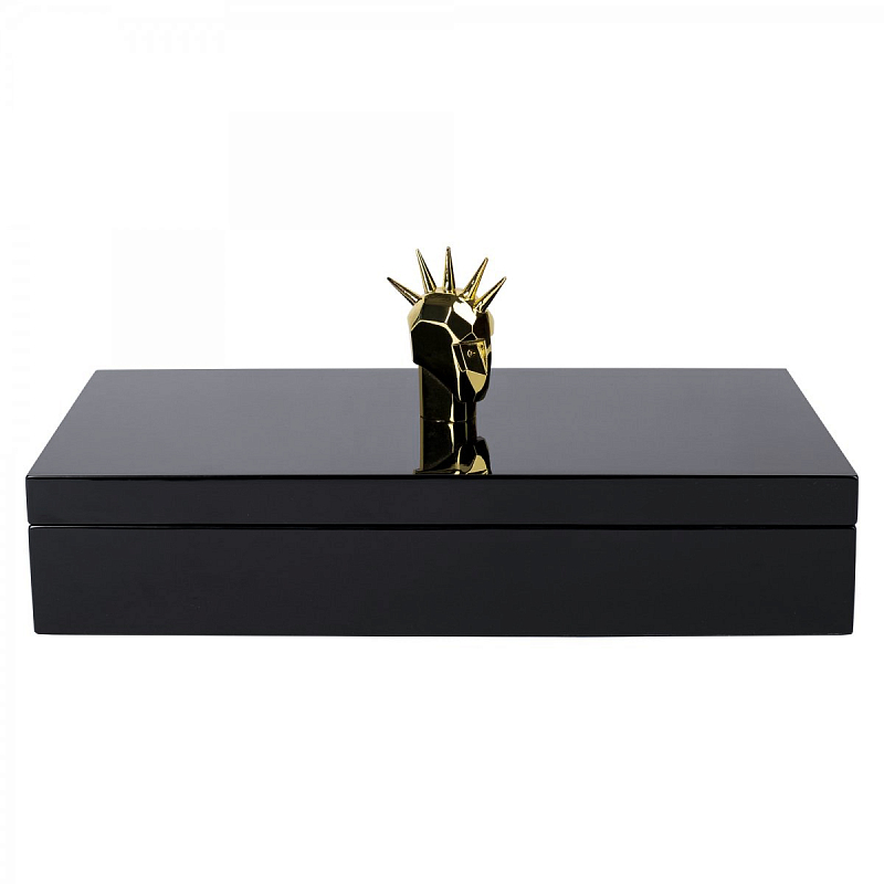 Шкатулка HEAD TRIP SCULPTURE BOX Черный Глянцевое золото Шкатулка HEAD TRIP SCULPTURE BOX Черный Глянцевое золото в Челябинске | Loft Concept