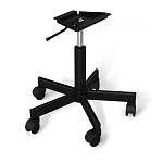 Стул с мягкой коричневой обивкой из велюра и подъемно-поворотным механизмом на черных колесиках Harper Brown варинант исполнения - 4 | Loft Concept в Челябинске