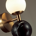 Бра с шарообразным матовым плафоном и шаром из камня на металлическом основании Orb Essence варинант исполнения - 9 | Loft Concept в Челябинске