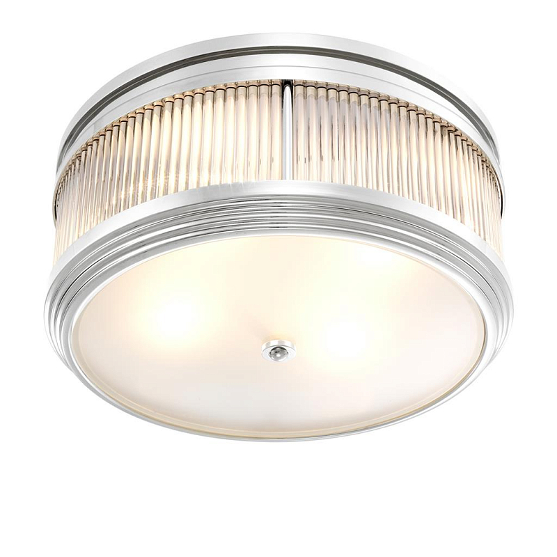 Потолочный светильник Ceiling Lamp Rousseau Nickel Никель Прозрачное Стекло в Челябинске | Loft Concept 