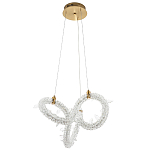 Фигурная люстра украшенная кристаллами из хрусталя Gilbertine Crystals Curly Ring Chandelier S варинант исполнения - 2 | Loft Concept в Челябинске