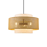 Подвесной светильник с декоративным поясом из плетеного бамбука Biuloggicu варинант исполнения - 1 | Loft Concept в Челябинске