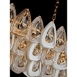 Люстра овальная с многослойными белыми и прозрачными подвесками Character Chandelier варинант исполнения - 4 | Loft Concept в Челябинске